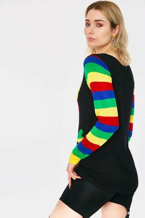 JAWBREAKER Rainbow Skull Sweater 2 JAWBREAKER Rainbow Skull Sweater - Image 2