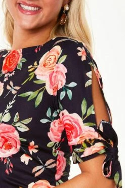 Voodoo Vixen Rosabeth Floral Knit Top -Clorhing Shop Rosabeth Floral Knit Top Voodoo Vixen 5 300x