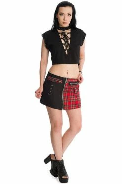 Banned Krampus Skirt -Clorhing Shop SK25369 20BLK 20RED 1310 300x