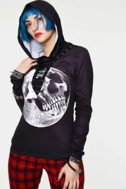 JAWBREAKER Skull In The Moon Fitted Hoodie