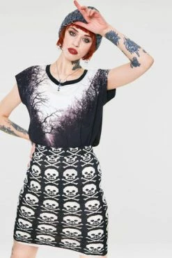 JAWBREAKER Skulls Knitted Skirt