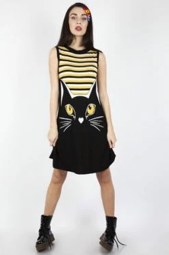 JAWBREAKER Telepathic Cat Dress -Clorhing Shop Telepathic Cat Dress Jawbreaker 4 300x