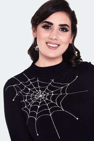 Voodoo Vixen VV X Acid Doll Black Widow Sweater 3 Voodoo Vixen VV X Acid Doll Black Widow Sweater - Image 3