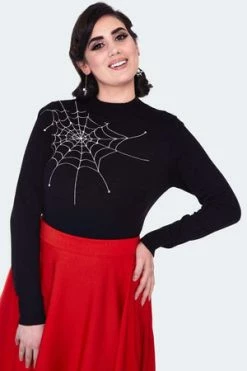 Voodoo Vixen VV X Acid Doll Black Widow Sweater