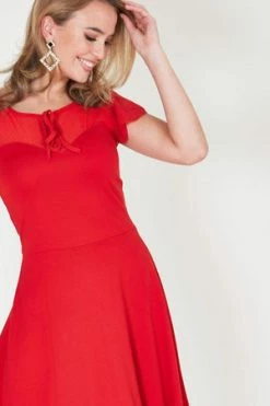 Voodoo Vixen Victoria Flutter Sleeve Dress -Clorhing Shop Victoria Flutter Sleeve Dress Voodoo Vixen 4 300x