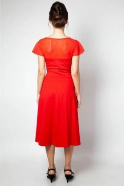 Voodoo Vixen Victoria Flutter Sleeve Dress -Clorhing Shop Victoria Flutter Sleeve Dress Voodoo Vixen 6 300x