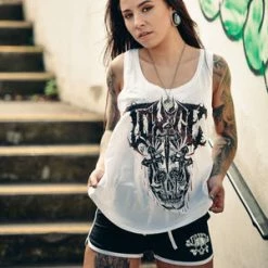 Toxico Metal Skull Racerback Vest