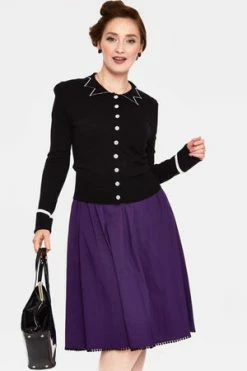 Voodoo Vixen Winifred Pointy Collar Cardigan -Clorhing Shop Winifred Pointy Collar Cardigan Voodoo Vixen 3 300x