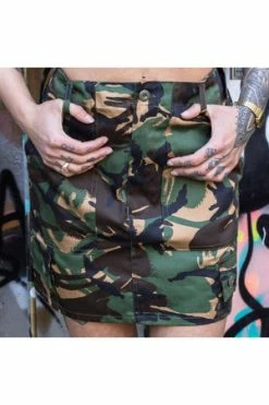 Toxico Woodland Camo Skirt -Clorhing Shop Woodland Camo Skirt Toxico 3 300x