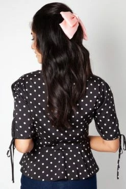Voodoo Vixen Alice Polka Dot Peplum Blouse 16 Voodoo Vixen Alice Polka Dot Peplum Blouse -Clorhing Shop alice polka dot peplum blouse voodoo vixen 8 300x