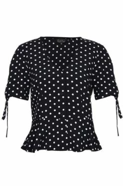 Voodoo Vixen Alice Polka Dot Peplum Blouse 17 Voodoo Vixen Alice Polka Dot Peplum Blouse -Clorhing Shop alice polka dot peplum blouse voodoo vixen 9 300x
