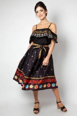 Voodoo Vixen Anna Embroidered Ruffle Top -Clorhing Shop anna embroidered ruffle top voodoo vixen 7 300x