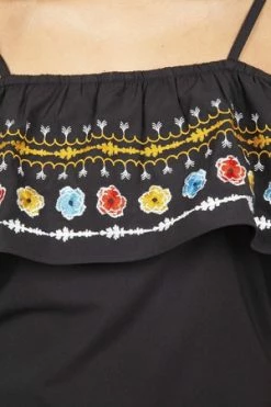 Voodoo Vixen Anna Embroidered Ruffle Top -Clorhing Shop anna embroidered ruffle top voodoo vixen 9 300x