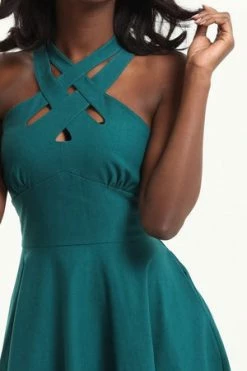 Voodoo Vixen Ava Cross Neck Circle Dress -Clorhing Shop ava cross neck circle dress voodoo vixen 10 300x