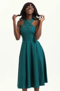 Voodoo Vixen Ava Cross Neck Circle Dress -Clorhing Shop ava cross neck circle dress voodoo vixen 7 300x