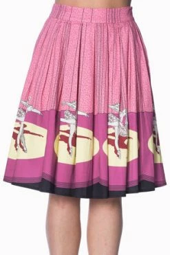 Banned Ballerina Border 50s Skirt 11 Banned Ballerina Border 50s Skirt -Clorhing Shop ballerina border 50s skirt banned 6 300x