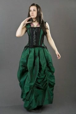Burleska Ballgown Victorian Maxi Skirt In Taffeta -Clorhing Shop ballgown victorian maxi skirt in taffeta burleska 5 300x