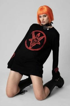 Long Clothing Baphomet - Long Sleeve - Unisex -Clorhing Shop baphomet long sleeve unisex long clothing 5 300x