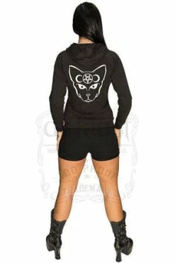 Dr Faust Bast Moon And Pentagram Hoodie - Peyton