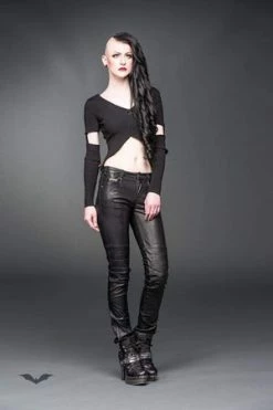 QUEEN OF DARKNESS Belly Shirt With Removable Sleeves