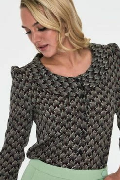 Voodoo Vixen Bettie Black Art Deco Print Inspired Blouse -Clorhing Shop bettie black art deco print inspired blouse tpa 2263 03.949 300x
