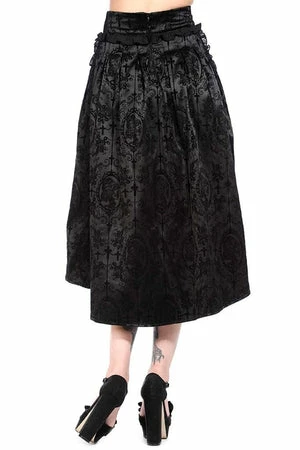Banned Black Long Gothic Skirt 2 Banned Black Long Gothic Skirt - Image 2