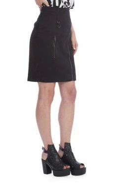 Banned Black Night Zip Skirt -Clorhing Shop black night zip skirt banned 3 300x