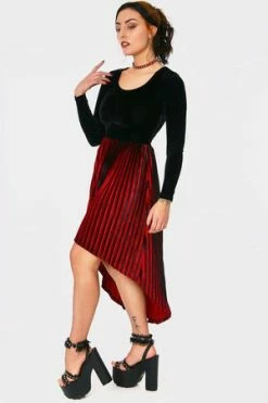JAWBREAKER Black Widow Velvet Dress