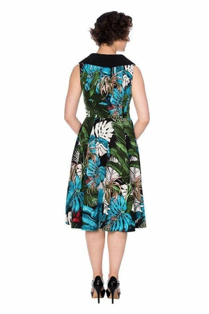 Banned Blue Tropics Dress 2 Banned Blue Tropics Dress - Image 2