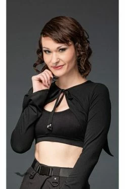 QUEEN OF DARKNESS Bolero Jacket With Wings On The Backside - JA1-323/20-L -Clorhing Shop bolero jacket with wings on the backside ja1 32320 l queen of darkness 3 300x