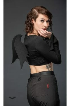 QUEEN OF DARKNESS Bolero Jacket With Wings On The Backside - JA1-323/20-L