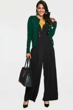 Voodoo Vixen Bonita Velvet Floral Applique With Pearl Detail Cardigan -Clorhing Shop caa 3300 bi 03 300x