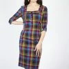 Voodoo Vixen Camilla Plaid Pencil Dress
