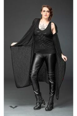 QUEEN OF DARKNESS Cardigan With Tapered Sleeves -Clorhing Shop cardigan with tapered sleeves queen of darkness 3 300x