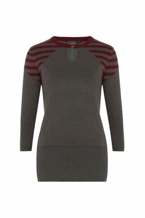 Voodoo Vixen Caroline Striped Sweater 3 Voodoo Vixen Caroline Striped Sweater - Image 3