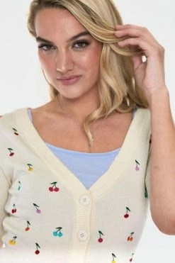 Voodoo Vixen Catorina Cardigan With 3/4 Sleeves -Clorhing Shop catorina cardigan with 34 sleeves caa 3201 04.915 300x