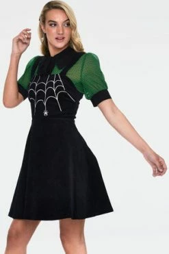 Voodoo Vixen Charlotte Spider Web Embroidery Overall Corduroy Dress -Clorhing Shop charlotte spider web embroidery overall corduroy dress dra 9224 03.926 300x