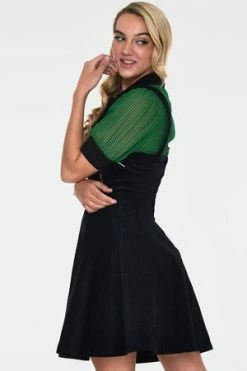 Voodoo Vixen Charlotte Spider Web Embroidery Overall Corduroy Dress -Clorhing Shop charlotte spider web embroidery overall corduroy dress dra 9224 05.926 300x