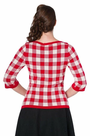 Banned Check Knitted Jumper 2 Banned Check Knitted Jumper - Image 2