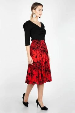Voodoo Vixen Chloe Rose Skirt -Clorhing Shop chloe rose skirt voodoo vixen 3 300x