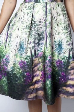 Voodoo Vixen Christina Lilac Road Painted Flared Dress -Clorhing Shop christina lilac road painted flared dress voodoo vixen 5 300x