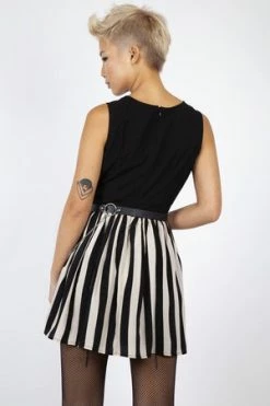 JAWBREAKER Circ Le Soir Striped Skater Dress -Clorhing Shop circ le soir striped skater dress jawbreaker 6 300x