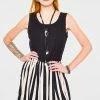 JAWBREAKER Circ Le Soir Striped Skater Dress