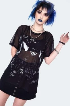 JAWBREAKER Coming For You Longline Mesh Top