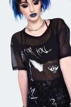 JAWBREAKER Coming For You Longline Mesh Top 8 JAWBREAKER Coming For You Longline Mesh Top -Clorhing Shop coming for you longline mesh top tpa 2609 03.1438 300x