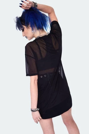 JAWBREAKER Coming For You Longline Mesh Top 2 JAWBREAKER Coming For You Longline Mesh Top - Image 2