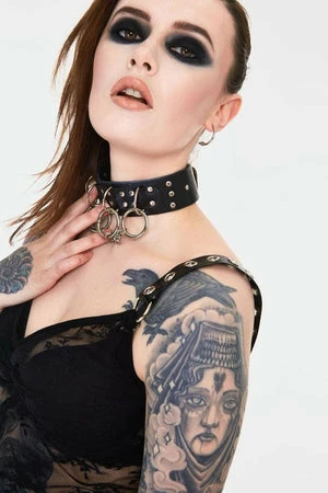 JAWBREAKER Contraband Sheer Black Lace Strap Top 2 JAWBREAKER Contraband Sheer Black Lace Strap Top - Image 2