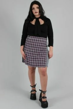 JAWBREAKER Contrast Check Buckled Mini-Kilt 17 JAWBREAKER Contrast Check Buckled Mini-Kilt -Clorhing Shop contrast check buckled mini kilt jawbreaker 9 300x