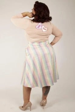 Voodoo Vixen Courtney Gingham Skirt With Pockets -Clorhing Shop courtney gingham skirt with pockets voodoo vixen 8 300x