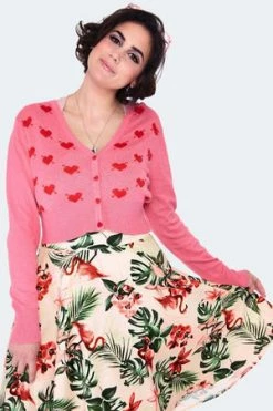 Voodoo Vixen Cupid Heart Knitted Cardigan